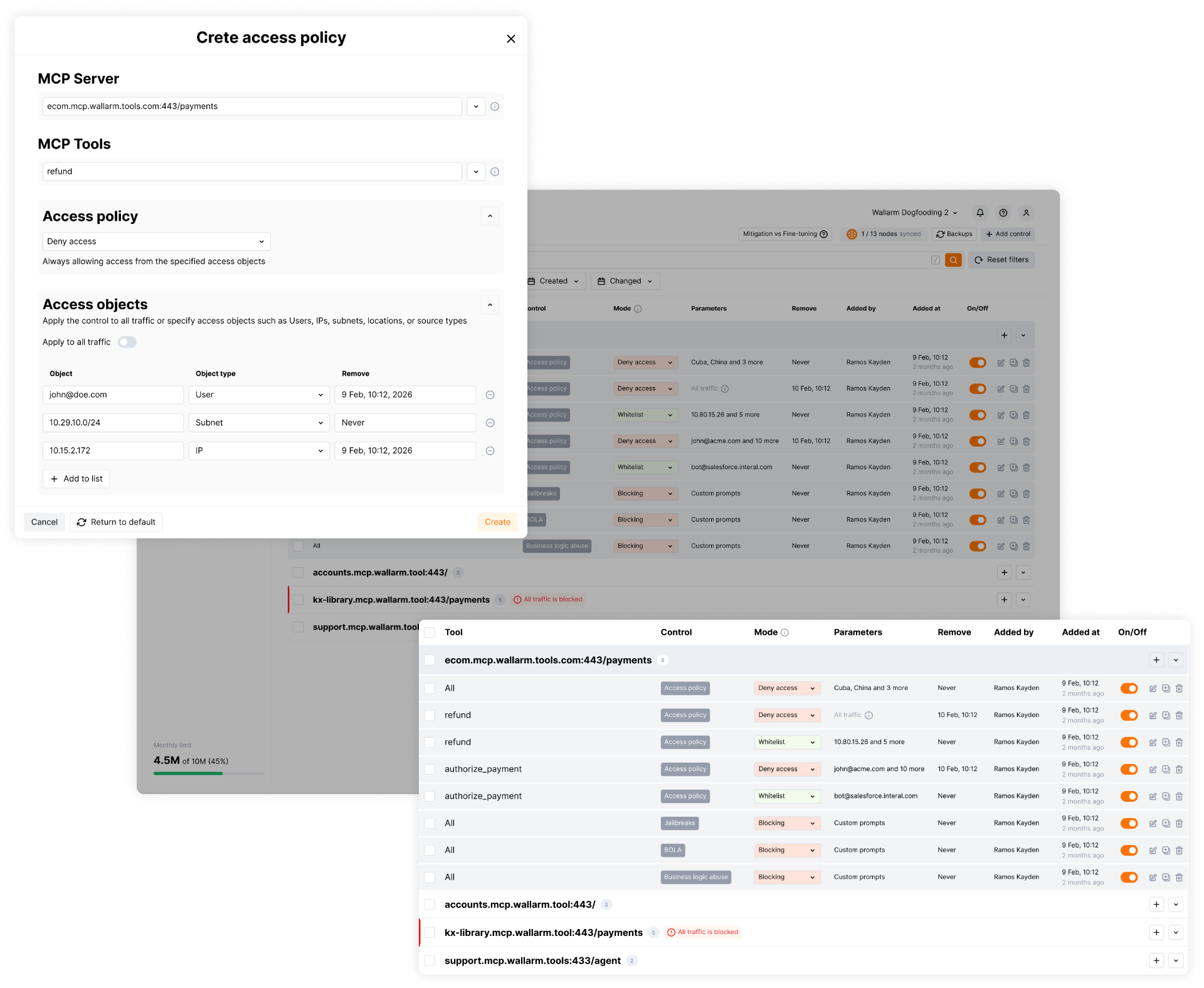 MCP Access Control Dashboard